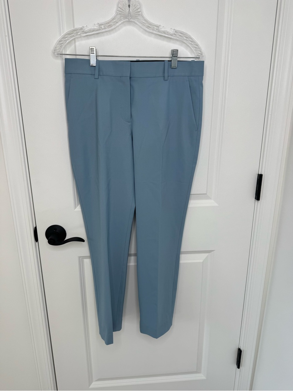 Theory Stone Blue Traceable Wool Trecca 2 Dress pants size 4 NWT